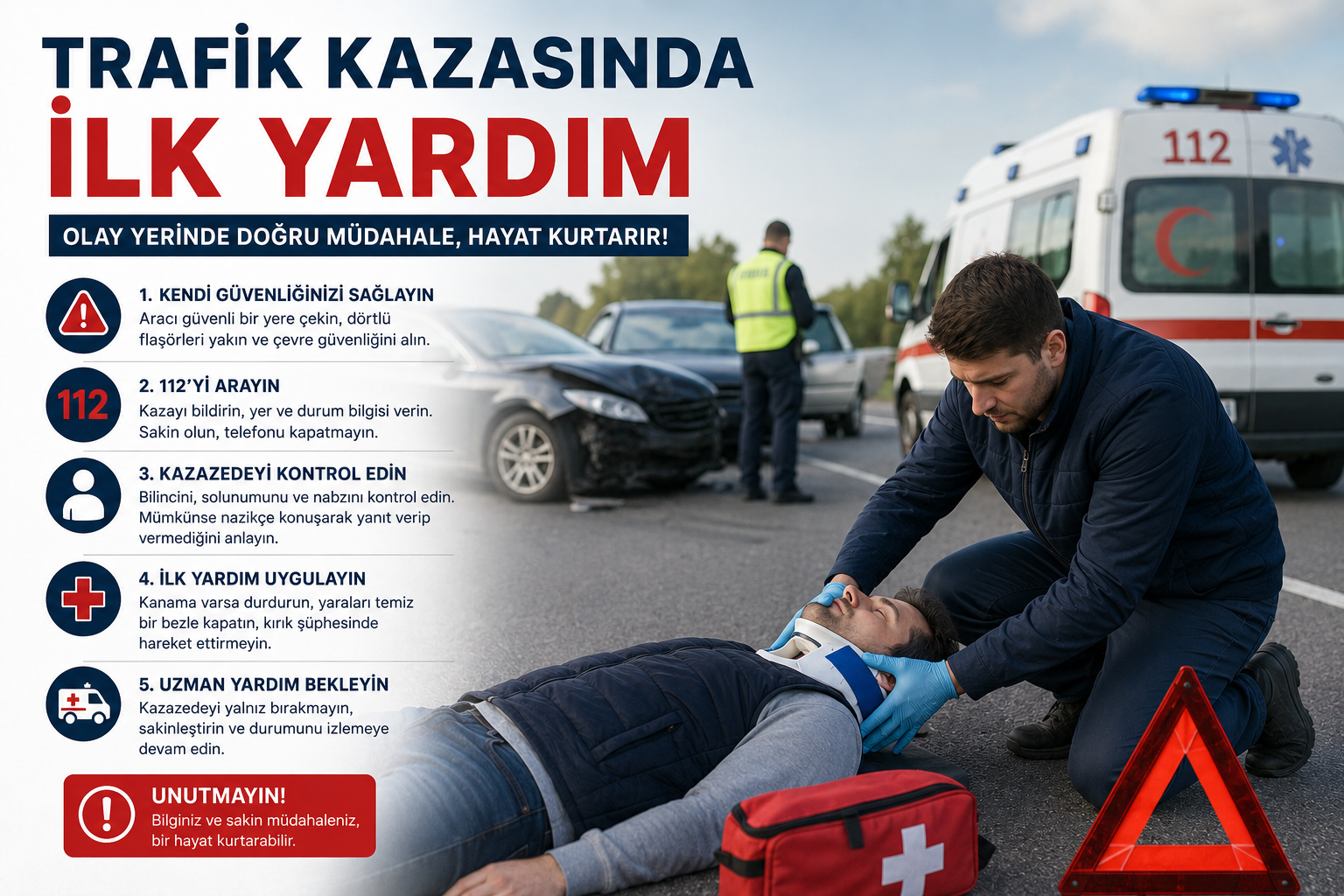 Trafik Kazasında İlk Yardım: Olay Yerinde İlk Dakikalar