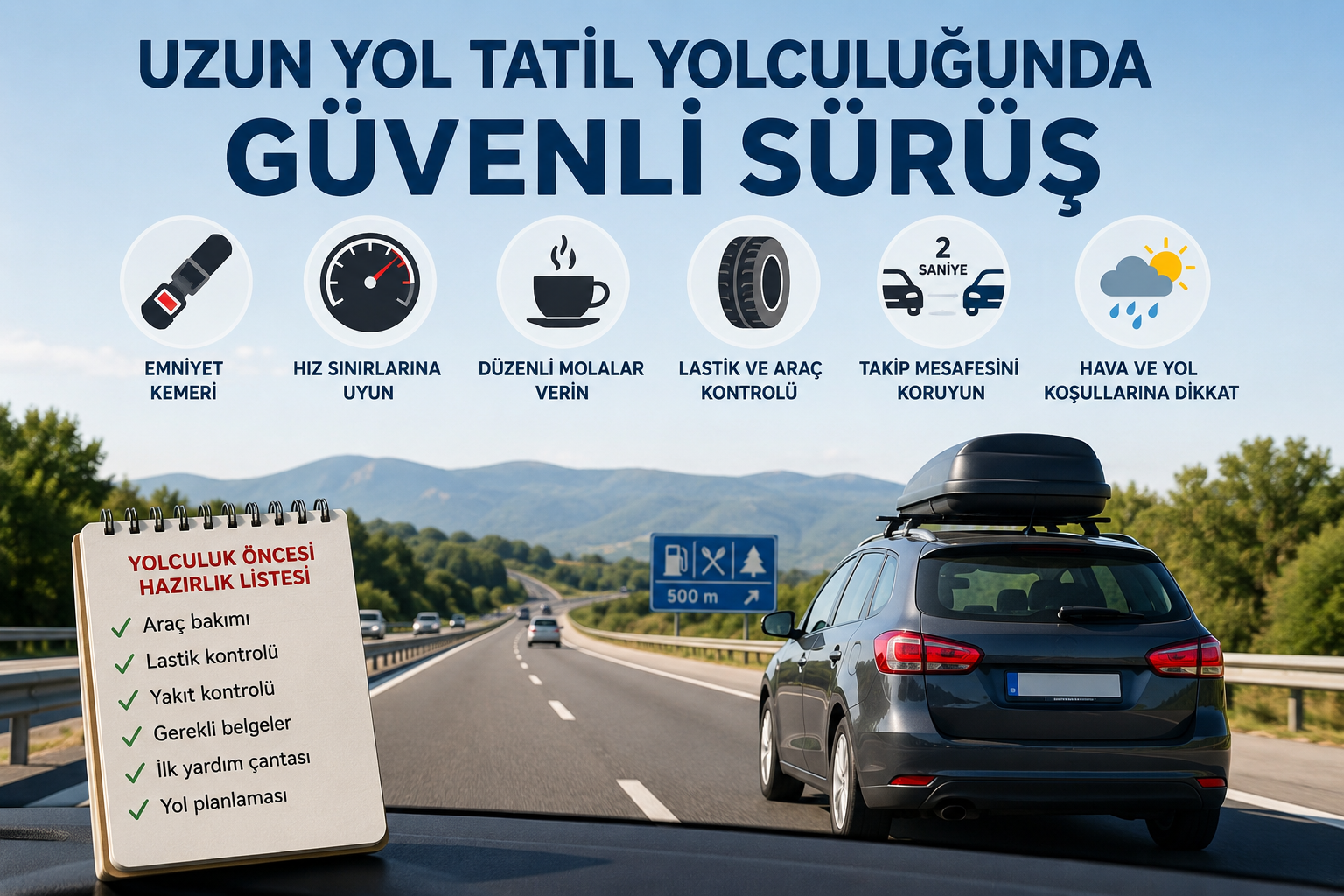 Uzun Yol ve Tatilde Güvenli Sürüş Rehberi